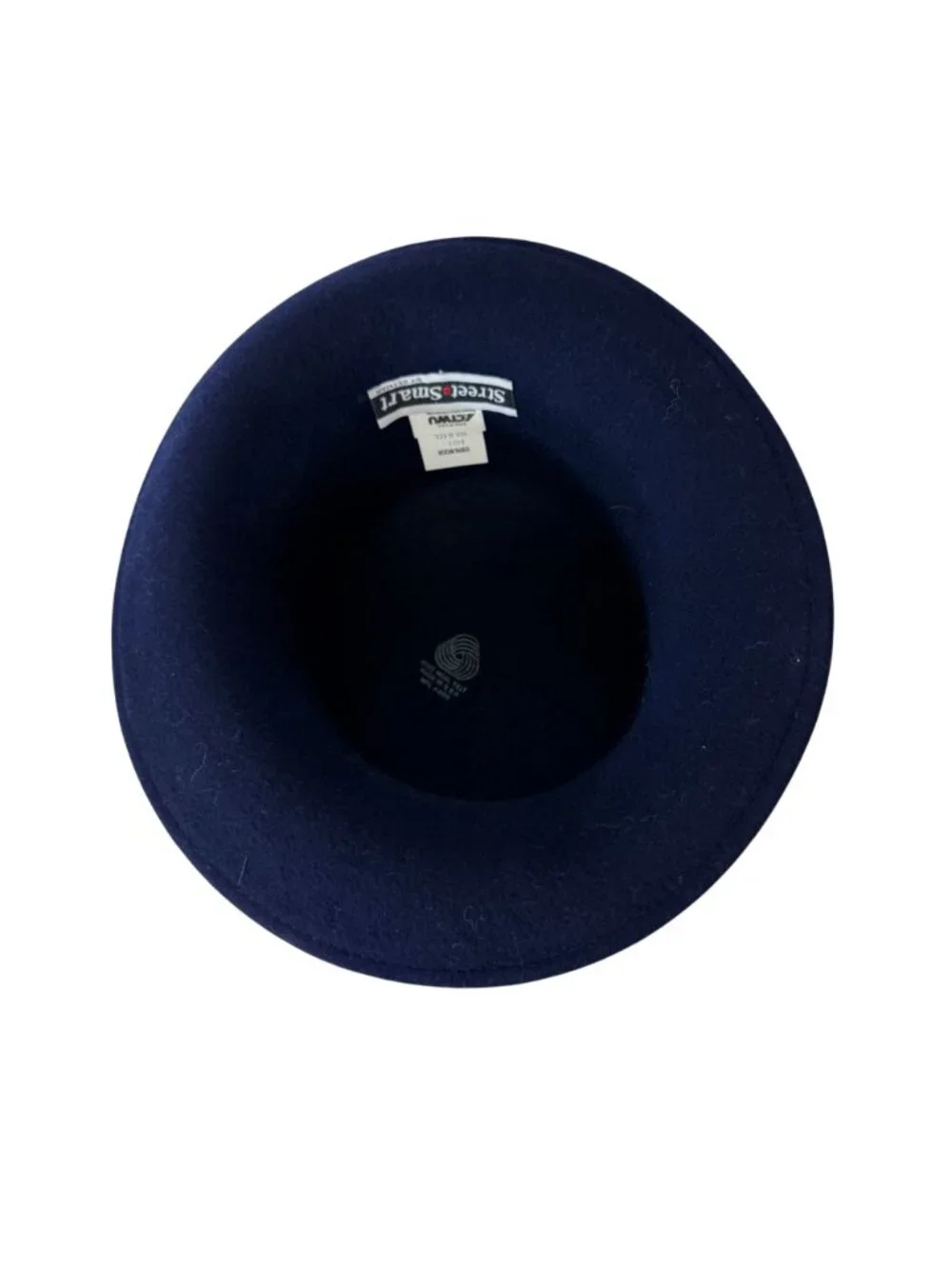 Street Smart Wool Cloche Hat Navy Vintage Church Dress Fashion USA Bow Accent